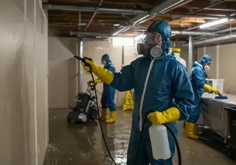 Basement Sanitization and Antimicrobial Treatment process in Stark County, IL